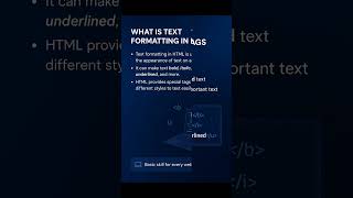 Master Text Formatting in HTML 💻✨"#HTML #WebDevelopment #Coding #LearnCoding #viralvideo