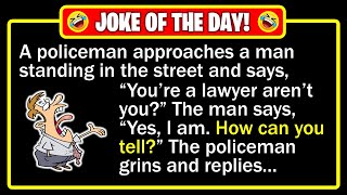 🤣 BEST JOKE OF THE DAY! - A policeman approaches a man standing in... | Funny Dad Jokes