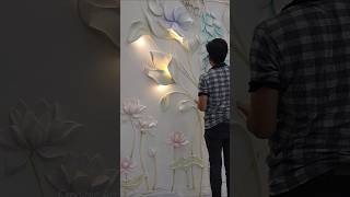 Work in progress relief wall mural