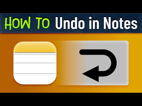 How to Undo in Apple Notes on MacBook