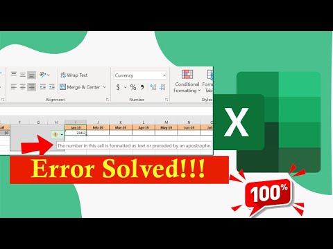 Easy Technique-  Fix The Number In This Cell Is Formatted As Text Or Preceded By An Apostrophe Excel