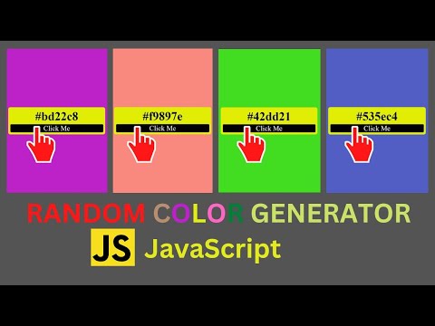 Random Color Generator Using JavaScript |Random Hex Code generator Copy Clipboard | source code