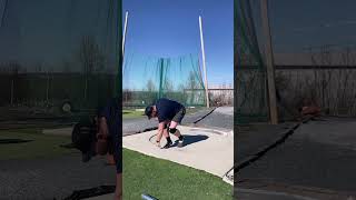 Perfect Glide Shot Put Technique (SLOW MO)
