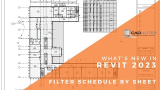 What's New in Revit 2023: Filter Schedule By Sheet