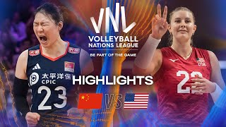 China 🇨🇳 vs. USA 🇺🇸 - Highlights | Week 3 | Women's VNL 2025
