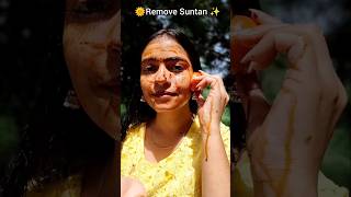 Best Home Remedy To Remove Suntan/Tomato facial For Glowing Skin #beauty #suntan #skincare #shorts