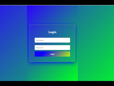 Login Form in HTML & CSS