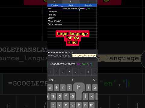 How to use translation in Google sheets #shorts #excel #googlesheets