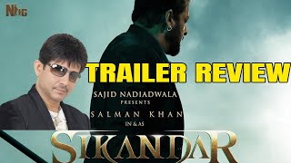SIKANDAR MOVIE TRAILER REVIEW | KRK | #sikandarmovie #sikandartrailer #sikandar #krkreview #krk