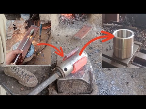 Heat the bowstring and make its bush over the alms machine