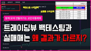 트레이딩뷰 백테스팅을 믿지 않는 이유와 실매매와의 차이.