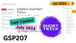 [2024] Dataflow: Qwik Start - Python GSP207 | #qwiklabs | #Arcade2024