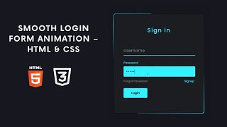 ✨🚀Smooth Login Form Animation – HTML & CSS Tutorial