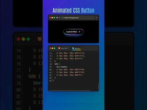 ⚡Animated CSS Glowing Button #htmlcss #animation #coding