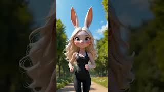 A Pretty Rabbit transformation! #short #rabbit #ai #story #short #rabbitai #babycat #disney #srk#ai
