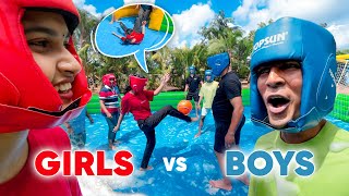 ANNIE vs ABIN Soapy Football Match 😂 Crazy Challenge