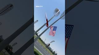 Qatari, U.S. Flags Adorn Doha Roads
