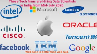 These Tech Firms are Hiring Data Scientists in India|Data Analysts|Big Data|Data Scientists|July20