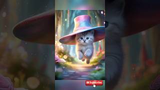 Kitten Jumps Into a MAGIC HAT… and Lands WHERE?! 🎩 (The Rabbit’s Reaction is EVERYTHING!) #Shorts