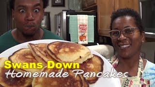 Homemade Pancakes With Swans Down Cake Flour🥞 | Crispy Buttery Edges | My Dude#1 Had A Substitute!🤣