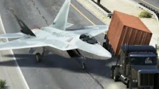 Rapid Fighter Jet Urgent Emergency Landing at Highway | GTA 5 #shorts