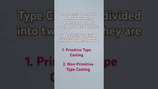 Type casting in java and its types.#java #typecasting #javaprogramming