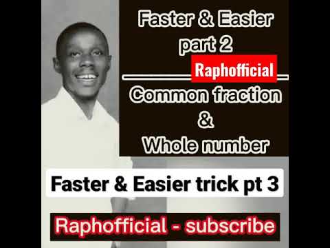 Common Fractions tricks pt 3. (Faster & easier)