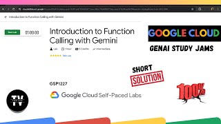 Introduction to Function Calling with Gemini || [GSP1227] || Solution