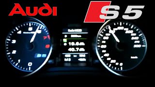 354 HP V8 Audi S5 2011 Acceleration 0- 100 km/h & 0- 200 km/h ( LAUNCH)
