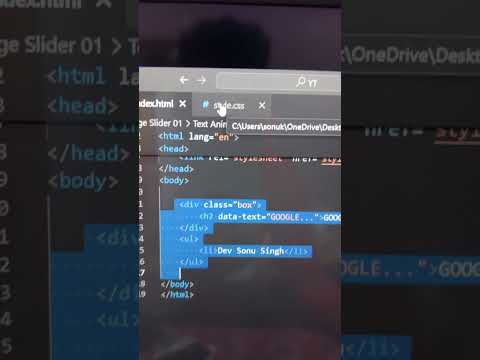 Text Animation Using HTML & CSS Only  #web #html #css