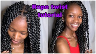 HOW TO:DIY ROPE TWIST TUTORIAL AT HOME FOR BEGINNERS (STEP BY STEP TUTORIAL)