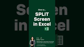 Split Screen in Excel Like a Pro! 🖥️📊 #ExcelTips #SplitScreenExcel #ExcelSkills #DataManagement