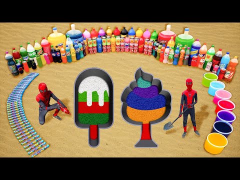 How to Make Rainbow Ice Cream with Orbeez Colorful, Giant Balloons of Fanta, Coca Cola vs Mentos