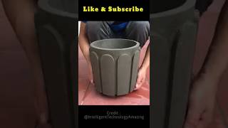 Unique cement Pot #cementing #cement  #art #trending #viral #diy #shorts #youtubeshorts