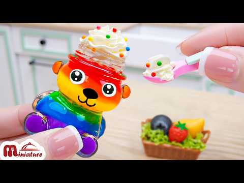 🌈 KitKat Rainbow Honey Jelly 🌈 How To Make Miniature Colorful Honey Jelly Dessert | ASMR Cooking