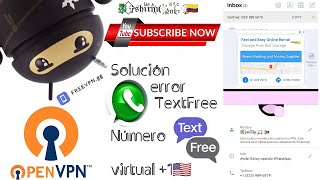 Solución error TextFree, Número virtual +1🇺🇸#whatsapp#Telegram#Openvpn#FREEVPN