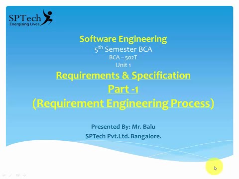 Software Engineering - Requirements Engineering Process, Part I