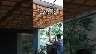 How to add a canopy to your pergola #ezshade #pergola #backyard #mackyardmakeover