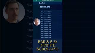 Rails 8 & Infinite Scrolling #shorts