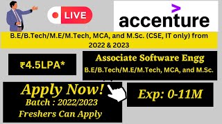 Accenture Off Campus Drive | ASE | 4.5LPA #jobs #hiring2022 #hiring2023 #jobforfresher #internship
