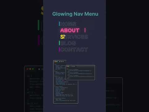 How to make Glow Nav Menu 🧑‍💻🔥#shorts #codding