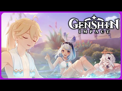 Hot Springs with Mualani Cutscene - Genshin Impact 5.0