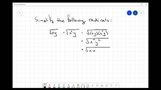 Simplify a product of square roots, variables in the radicand