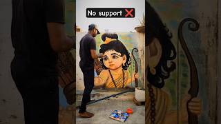 No support ❌ #art #wall #painting #drawing #artist #artwork #wallart #nosupport #support #shorts