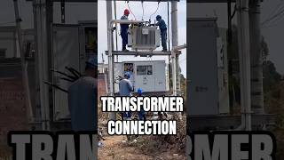 GIANT Transformer Connection: Inside High-Voltage Substation Work! #shortsfeed