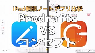 iPad無限ノートアプリ比較「Prodrafts」が「コンセプト」より優れている理由