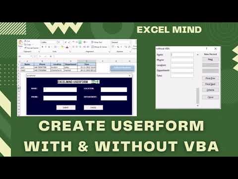 Automated Data Entry Userform With & Without VBA
