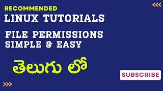 File Permissions Tutorials-23 Linux in Telugu by kk