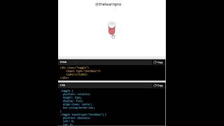 HTML | CSS | Toggle Animation | Interactive Component | UI design | #shorts #ui #uidesign
