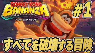 奇妙な地下世界をぶっ壊す冒険へ！『ドンキーコング バナンザ』を実況プレイ#1